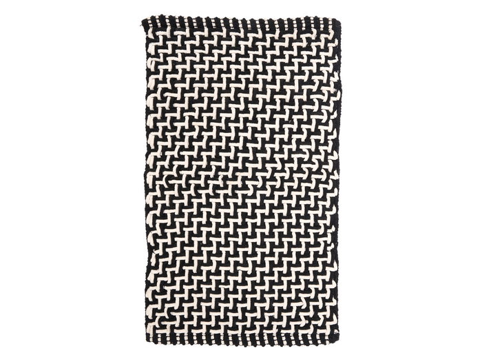 Berilo Alfombra Baño Negra 50 x 80 cm Poliéster Algodón (Set de 24)