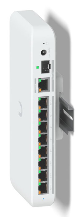 Ubiquiti DIN Rail Mount, Policarbonato, 125.7 x 40.5 x 20.6 mm para Switches UniFi Compactos