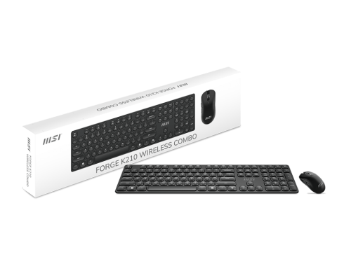 MSI FORGE K210 W COMBO Teclado Mecánico y Ratón Inalámbrico Negro MSI FORGE K210 W COMBO Teclado Mecánico y Ratón Inalámbrico Negro