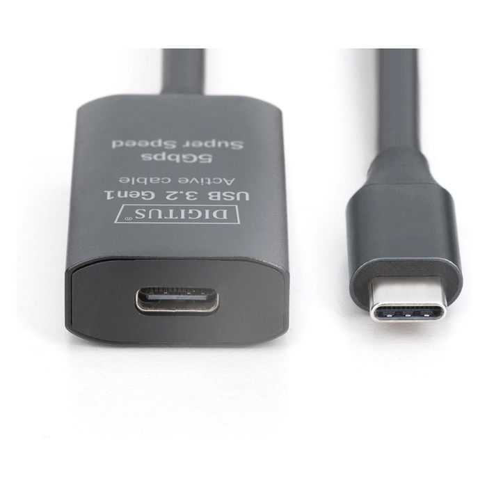 Digitus Cable Extensor USB-C a USB-C 5G 5m USB 3.2 Gen 1 Macho/Hembra Negro Activo