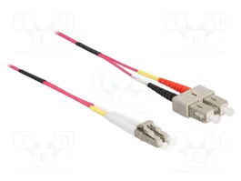 DeLOCK Cable de fibra óptica LC a SC Multimode OM4 5 m Violeta