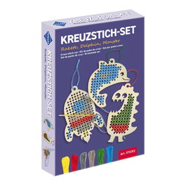 Pebaro Kit de bordado infantil monstruo, cohete y delfín