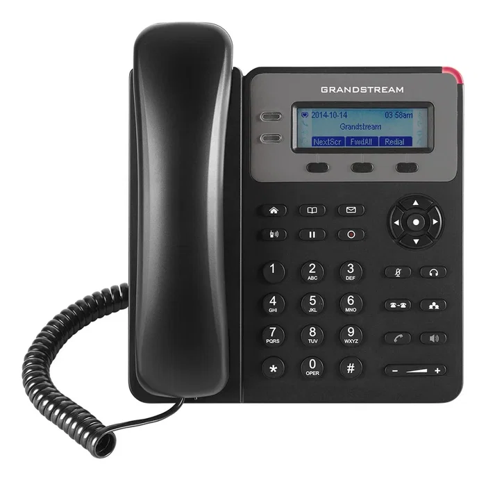 Grandstream Networks GXP1610 - Teléfono IP DECT con manos libres, pantalla LCD, agenda de 500 contactos, negro, para escritorio o pared