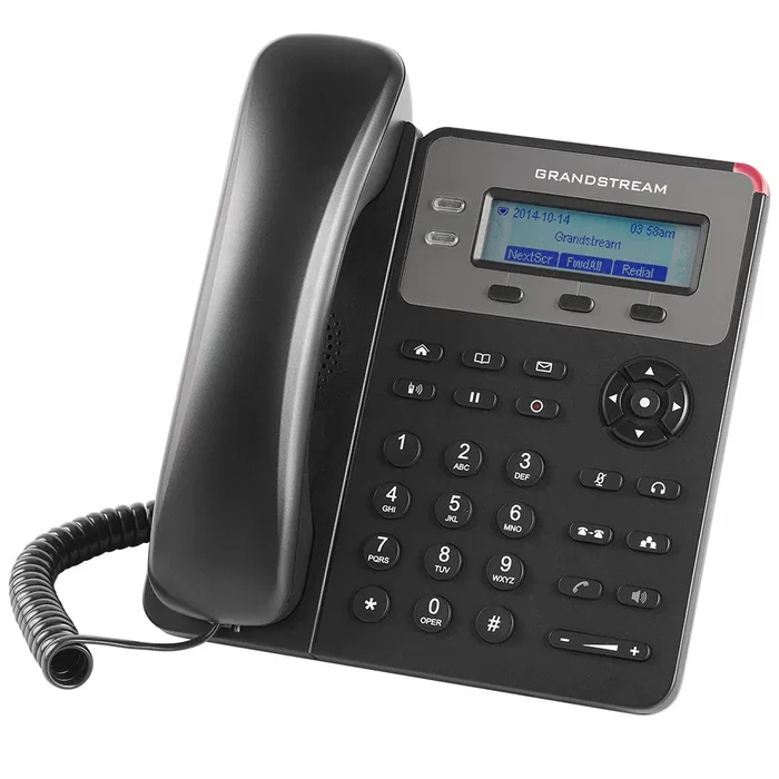Grandstream Networks GXP1610 - Teléfono IP DECT con manos libres, pantalla LCD, agenda de 500 contactos, negro, para escritorio o pared