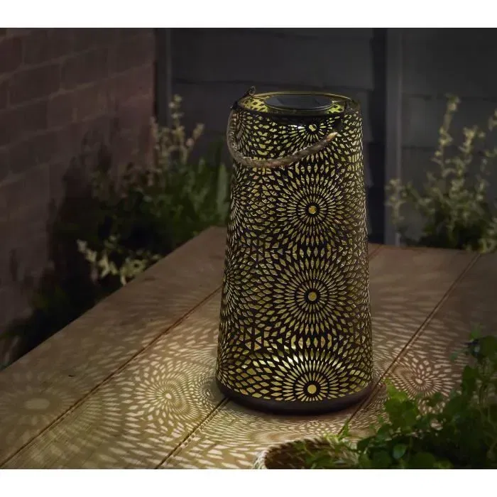 Smart Garden Farol Solar Muscat XL, LED Blanco Frío 5 Lúmenes, Metal 36.5 x 21.5 x 21.5 cm - SMA5050642100939