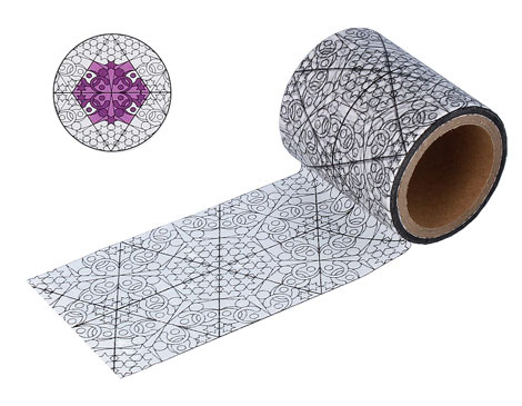 Innspiro Cinta washi tape para colorear COLORING Estrellas 50mmx5m
