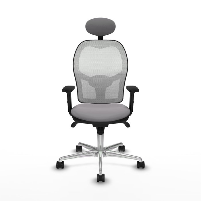 PIQUERAS Y CRESPO Silla de oficina Jorquera con mecanismo Sincro, Gris y Blanco