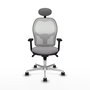 PIQUERAS Y CRESPO Silla de oficina Jorquera con mecanismo Sincro, Gris y Blanco