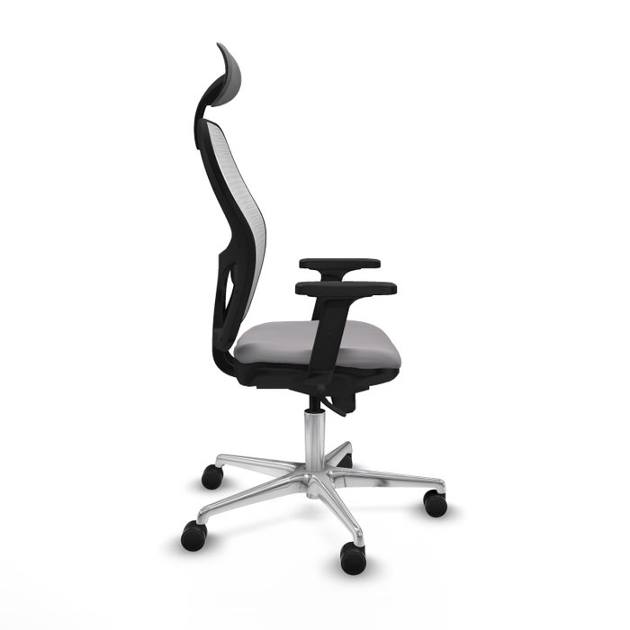 PIQUERAS Y CRESPO Silla de oficina Jorquera con mecanismo Sincro, Gris y Blanco