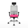 PIQUERAS Y CRESPO Silla de oficina Horna Rosa y Blanco