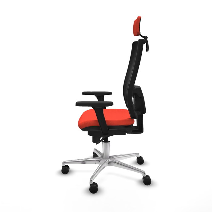 PIQUERAS Y CRESPO Silla de oficina Horna con mecanismo Sincro, Naranja oscuro y Negro