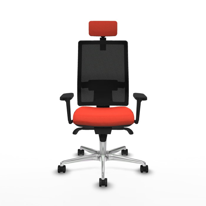 PIQUERAS Y CRESPO Silla de oficina Horna con mecanismo Sincro, Naranja oscuro y Negro