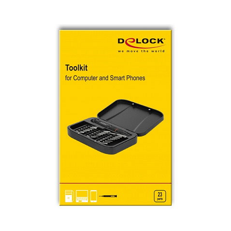 DeLOCK Kit de herramientas para computadora y teléfonos inteligentes 23-teilig