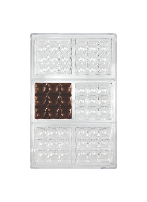 Quttin Molde Para Chocolate Surtido 17.5 cm Ancho x 2.5 cm Alto x 27.5 cm Largo (12 Unidades)