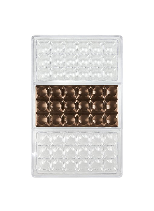 Quttin Molde Para Chocolate Surtido 17.5 cm Ancho x 2.5 cm Alto x 27.5 cm Largo (12 Unidades)