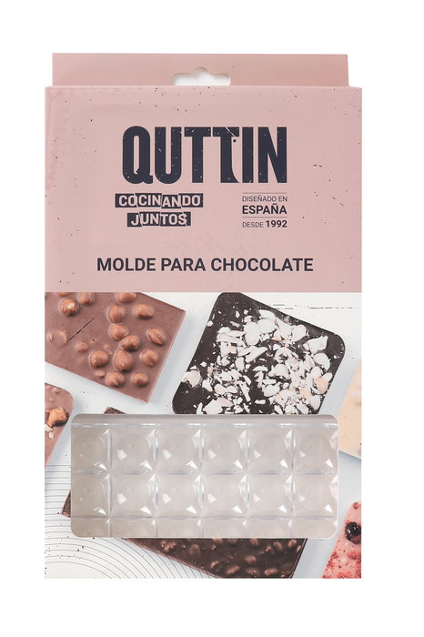 Quttin Molde Para Chocolate Surtido 17.5 cm Ancho x 2.5 cm Alto x 27.5 cm Largo (12 Unidades)