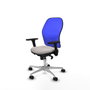 PIQUERAS Y CRESPO Silla de oficina Jorquera Sincro Blanco y Azul