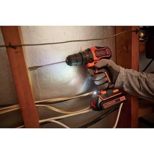 Black & Decker Kit taladro atornillador inalámbrico BDCDD186K-QW 18V 1,5Ah con cargador y batería Black & Decker Kit taladro atornillador inalámbrico BDCDD186K-QW 18V 1,5Ah con cargador y batería
