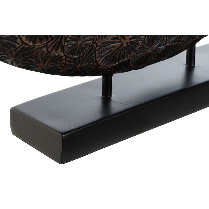 DKD Home Decor Centro de Mesa de Resina Marrón y Negro