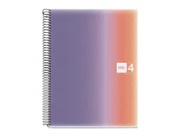 Miquelrius Cuaderno espiral Din A4 120 hojas 70 gr cuadro 5 mm tapa polipropileno Aurora Provence
