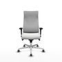 PIQUERAS Y CRESPO Sillón Albacete Blanco con Mecanismo Sincro y Base de Aluminio