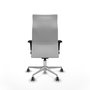 PIQUERAS Y CRESPO Sillón Albacete Blanco con Mecanismo Sincro y Base de Aluminio