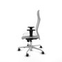 PIQUERAS Y CRESPO Sillón Albacete Blanco con Mecanismo Sincro y Base de Aluminio