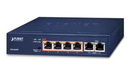 Planet FSD-604HP Switch 4 Puertos PoE 10/100TX 802.3at/af + 2 RJ45 Uplink 10/100Mbps