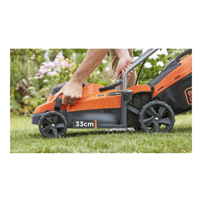 Black + Decker Cortacésped Inalámbrico LITIO 18V 33 cm - 2.5Ah (2 baterías) Black + Decker Cortacésped Inalámbrico LITIO 18V 33 cm - 2.5Ah (2 baterías)