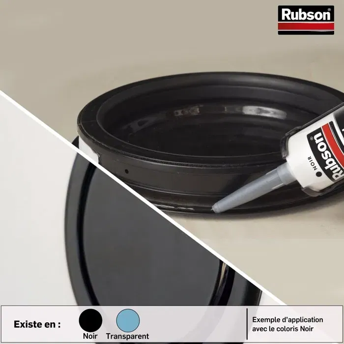 Rubson Sellador Negro Especial para Embarcaciones y Automóviles - 280ml - Para Sellado, Unión y Reparación de Metales, Vidrio y Caucho