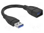 DeLOCK 82776 Cable de extensión USB tipo A 5 Gbps 15 cm Negro