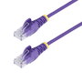 StarTech.com Cable de Red Slim Cat6 2.5m Púrpura UTP RJ45 - 250MHz 1000Mbps PoE++ 100W - LSZH - N6PAT250CMPLS