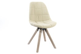 DKD Home Decor Silla de Poliéster y Algodón Beige