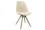 DKD Home Decor Silla de Poliéster y Algodón Beige
