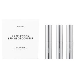 Set Byredo: Colour Stick, Multifunctional, Eyeshadow Stick, Dravite, 3.5 g + Colour Stick, Multifunctional, Eyeshadow Stick, Vienna, 3.5 g + Colour Stick, Multifunctional, Eyeshadow Stick, 580, Ultramagnetic, 3.5 g + Byredo, GWP Textile Pouch