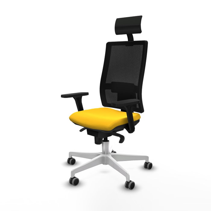 PIQUERAS Y CRESPO Silla de oficina Horna con mecanismo Sincro, Amarillo y Negro PIQUERAS Y CRESPO Silla de oficina Horna con mecanismo Sincro, Amarillo y Negro