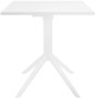 DKD Home Decor Mesa Terraza Y Jardin Blanco 70 x 70 x 75 cm Metal PP Reciclado