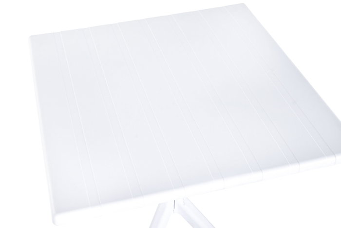 DKD Home Decor Mesa Terraza Y Jardin Blanco 70 x 70 x 75 cm Metal PP Reciclado