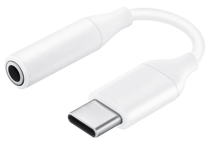 Samsung EE-UC10JUWEGUS Adaptador de audio de USB-C a Jack 3.5 mm para auriculares, color blanco