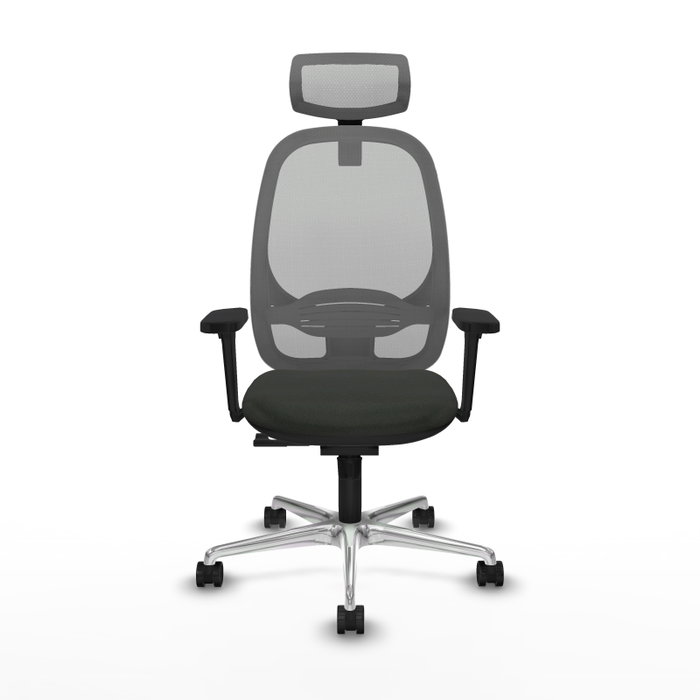 PIQUERAS Y CRESPO Silla de oficina Cilanco con mecanismo Sincro, Negro y Gris