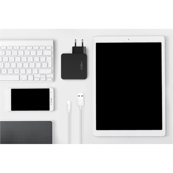 Ansmann Home Charger 254PD 60W con 1xUSB y 1xUSB Type-C PD Ansmann Home Charger 254PD 60W con 1xUSB y 1xUSB Type-C PD