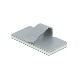 DeLOCK Abrazadera de Cable de Acero Autoadhesivo, 10 Piezas, 10 mm Ancho, 20 mm Profundidad, 11.6 mm Altura, Acero Inoxidable