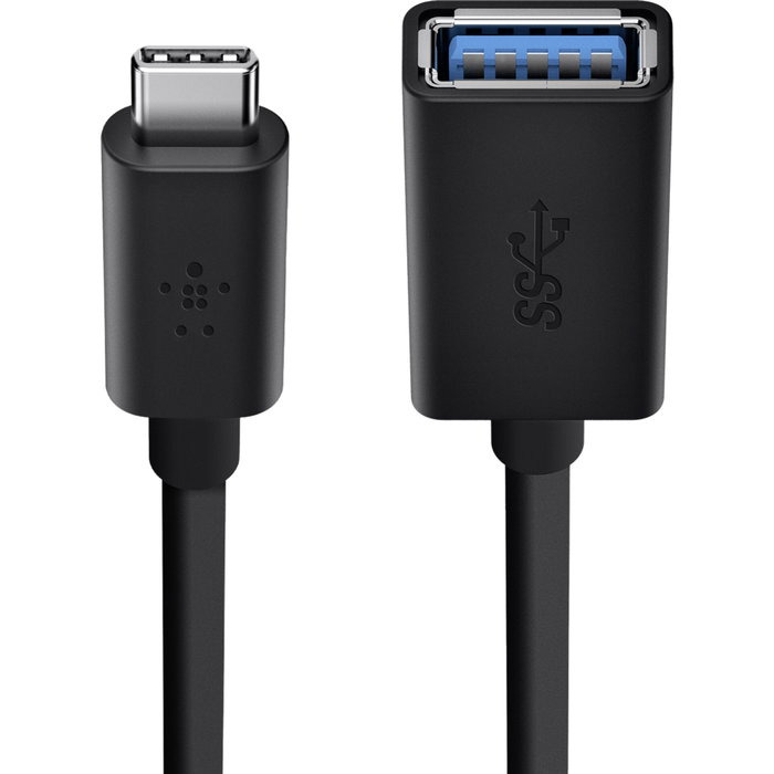 Belkin Adaptador USB-C a USB-A F2CU036BTBLK Negro Belkin Adaptador USB-C a USB-A F2CU036BTBLK Negro