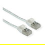 ROLINE Cable de Red Cat6a U/FTP (STP) RJ-45 para DataCenter, 0.3 m, Blanco, Slim, LSOH, Referencia 21.15.1699