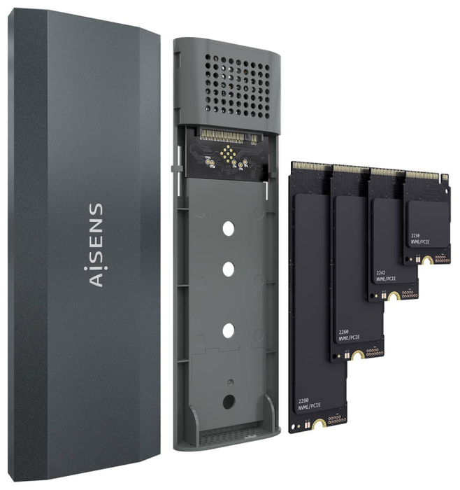 Aisens Caja Externa M.2 NVMe ASM2-029GR Gris