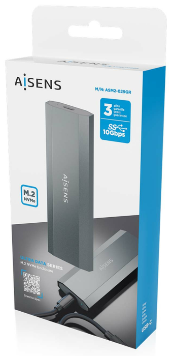 Aisens Caja Externa M.2 NVMe ASM2-029GR Gris