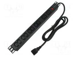Lanberg PDU con 10 tomas y cable de 2.0m