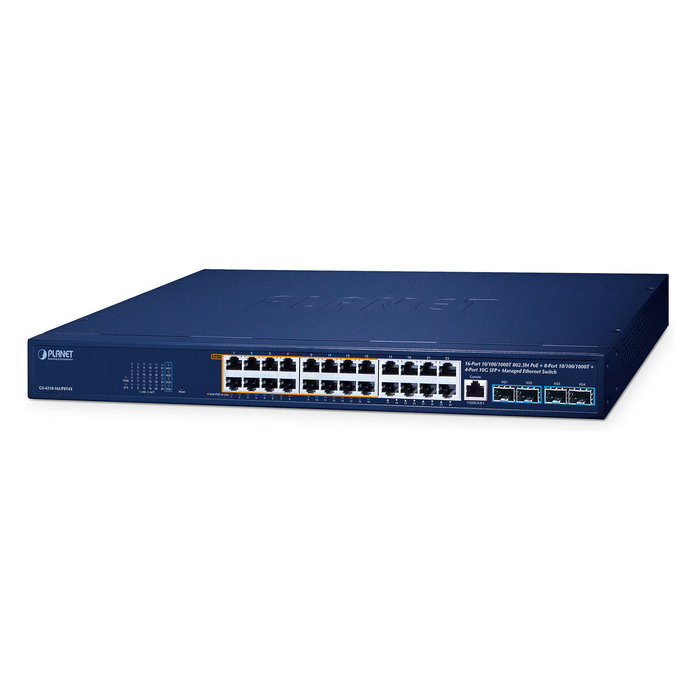 Planet GS-4210-16UP8T4X Switch Gestionado de 24 Puertos con 16 Puertos PoE++ y 4 SFP+ 10G