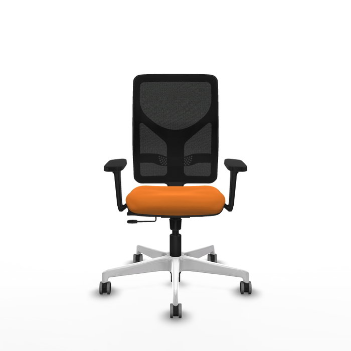 PIQUERAS Y CRESPO Silla de oficina Motilla Naranja y Negro