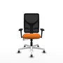 PIQUERAS Y CRESPO Silla de oficina Motilla Naranja y Negro